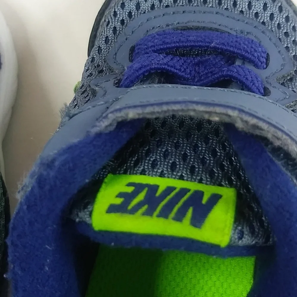 Nike Kids Blue and Green Sneakers